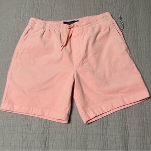 Vineyard Vines Men’s 7” Pull On Pink Corduroy Flat Front Shorts Size S Preppy